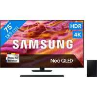 Koop met korting - Samsung 75" Neo QLED QN90F 4K (2025) + Samsung HW-S700D Zwart (2024)