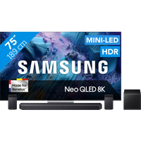 Koop met korting - Samsung 75" Neo QLED QN990F 8K (2025) + Samsung HW-Q930F Zwart