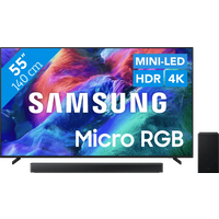 Koop met korting - Samsung Micro RGB 55" R85H (2026) + Samsung HW-B66CF (2025)