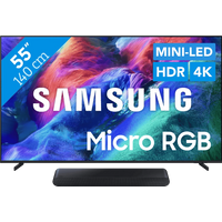 Koop met korting - Samsung Micro RGB 55" R85H (2026) + Samsung HW-S60D Zwart (2024)