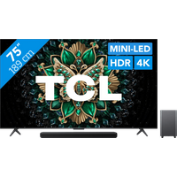 Koop met korting - TCL 75" QD Mini-led C61K 4K (2025) + TCL S55H 2.1 Soundbar