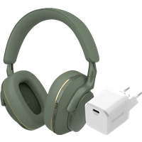 Koop met korting - Bowers & Wilkins Px7 S2e Groen + BlueBuilt Power Delivery Oplader met Usb C Poort 20W Wit