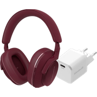 Koop met korting - Bowers & Wilkins Px7 S2e Rood + BlueBuilt Power Delivery Oplader met Usb C Poort 20W Wit