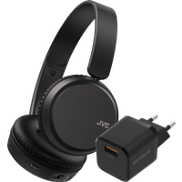 Koop met korting - JVC HA-S36W Zwart + BlueBuilt Quick Charge Oplader met Usb A Poort 18W Zwart