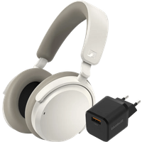 Koop met korting - Sennheiser Accentum Wireless Wit + BlueBuilt Quick Charge Oplader Usb A Poort 18W Zwart