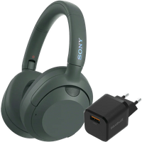 Koop met korting - Sony ULT Wear Groen + BlueBuilt Quick Charge Oplader met Usb A Poort 18W Zwart