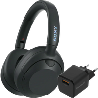 Koop met korting - Sony ULT Wear Zwart + BlueBuilt Quick Charge Oplader met Usb A Poort 18W Zwart