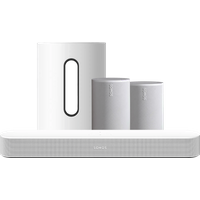 Koop met korting - Sonos Beam Gen2 Wit + 2x Era 100 Wit + Sub Mini Wit