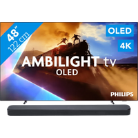 Koop met korting - Philips Ambilight 48'' OLED760 4K (2025) + JBL Bar 300 MK2 Zwart