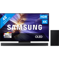 Koop met korting - Samsung 48" OLED S90F (2025) + Samsung HW-B750F Zwart